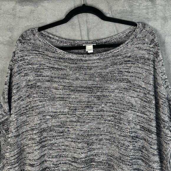 J Jill Purejill Sweater Women 2X Black Linen Tunic Comfy Neutral Beach Lagenlook - Picture 2 of 14